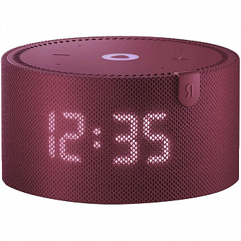 Умная колонка Яндекс Станция Мини 2 с часами и Алисой красный гранат